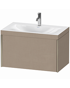 Duravit XViu meuble XV4610OB175C 80x48cm, 2000 gigogne, 2000 trou du robinet, champagne mat, Rahmen C, linge