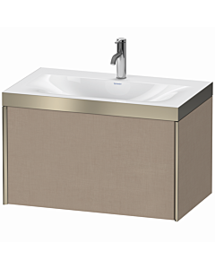 Duravit XViu Waschtisch-Unterschrank XV4610OB175P 80x48cm, 1 Auszug, 1 Hahnloch, champagner matt, Rahmen P, leinen