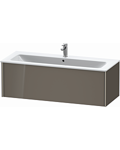 Duravit XViu vanity unit XV40280B189 121 x 40 x 48 cm, flannel gray high gloss, 2000 pull-out, wall-hung, matt champagne