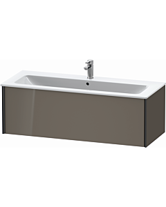 Duravit XViu vanity unit XV40280B289 121 x 40 x 48 cm, flannel gray high gloss, 2000 pull-out, wall-hung, matt black