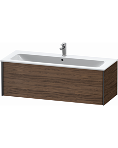 Duravit XViu vanity unit XV40280B221 121 x 48 x 40 cm, dark walnut, 2000 pull-out drawer, wall-mounted, matte black