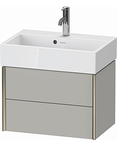 Duravit Meuble sous-vasque XViu XV43160B107 58,4x38,4x39,7cm, 2 tiroirs, champagne mat, gris béton mat