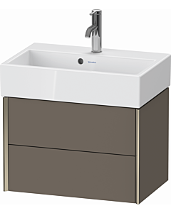 Duravit XViu vanity unit XV43160B190 58.4x38.4x39.7cm, 2 drawers, champagne matt, flannel gray silk matt
