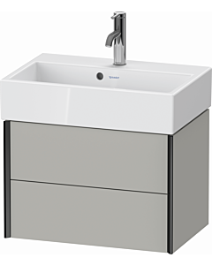 Duravit XViu Waschtisch-Unterschrank XV43160B207 58,4x38,4x39,7cm, 2 Schubkästen, schwarz matt, betongrau matt