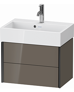 Duravit XViu vanity unit XV43160B289 58.4x38.4x39.7cm, 2 drawers, black matt, flannel gray high gloss