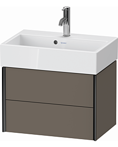 Duravit Meuble sous-vasque XViu XV43160B290 58,4x38,4x39,7cm, 2 tiroirs, noir mat, flanelle gris soie mat