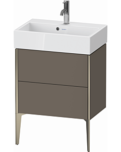 Duravit XViu Waschtisch-Unterschrank XV44580B190 58,4x38,4x49,3cm, 2 Auszüge, champagner matt, flannel grey seidenmatt