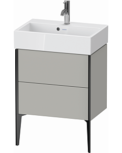 Duravit Meuble sous-vasque XViu XV44580B207 58,4x38,4x49,3cm, 2 coulissants, noir mat, gris béton mat