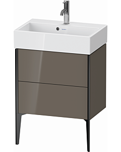 Duravit Meuble sous-vasque XViu XV44580B289 58,4x38,4x49,3cm, 2 tiroirs, noir mat, gris flanelle brillant