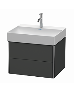 Duravit Meuble sous Duravit XSquare XS416104949 58,4x39,7x46cm, 2 tiroirs, graphite mat