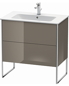 Duravit XSquare Waschtisch-Unterschrank XS444608989 81x59,2x47,8cm, 2 Auszüge, Flannel Grey hochglanz