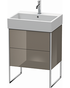 Duravit XSquare Waschtisch-Unterschrank XS447308989 58,4x49,1x46cm, 2 Auszüge, Flannel Grey hochglanz
