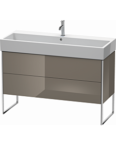 Duravit XSquare XS447708989 118,4x49,1x46cm, 2 Flannel Grey hochglanz , Flannel Grey hochglanz