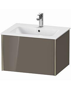 Duravit XViu vanity unit XV40250B189 61 x 40 x 48 cm, flannel gray high gloss, 2000 pull-out, wall-hung, matt champagne