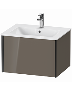 Duravit XViu vanity unit XV40250B289 61 x 40 x 48 cm, flannel gray high gloss, 2000 pull-out, wall-hung, matt black