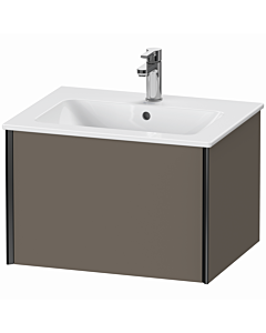 Duravit XViu vanity unit XV40250B290 61 x 40 x 48 cm, flannel gray silk matt, 2000 pull-out, wall-hung, black matt