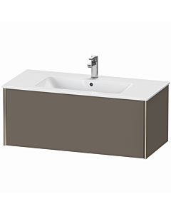 Duravit XViu vanity unit XV40270B190 101 x 40 x 48 cm, flannel gray silk matt, 2000 pull-out, wall-hung, champagne matt