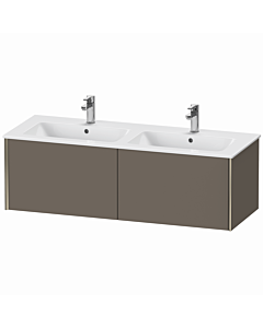 Duravit XViu vanity unit XV40290B190 128x48x40cm, 2 pull-outs, wall-hung, champagne matt, flannel gray silk matt