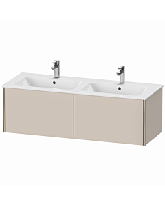 Duravit XViu vanity unit XV40290B191 128x48x40cm, 2 pull-outs, wall-hung, matt champagne, matt taupe