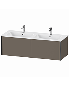 Duravit XViu vanity unit XV40290B290 128x48x40cm, 2 pull-outs, wall-hung, black matt, flannel gray silk matt