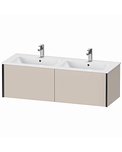 Duravit XViu vanity unit XV40290B291 128x48x40cm, 2 pull-outs, wall-hung, matt black, matt taupe