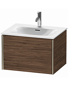 meuble-lavabo Duravit XViu XV40320B121 61 x 48 x 39,7 cm, noyer foncé, tiroir coulissant 2000 , champagne mat