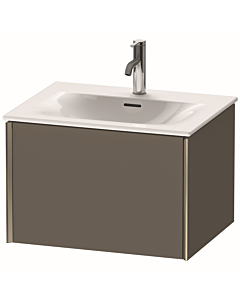 Duravit XViu Waschtisch-Unterschrank XV40320B190 61 x 39,7 x 48 cm, flannel grey seidenmatt, 1 Auszug, champagner matt
