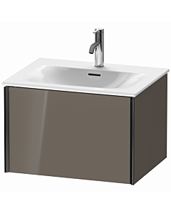 Duravit XViu vanity unit XV40320B289 61 x 39.7 x 48 cm, flannel gray high gloss, 2000 pull-out, matt black