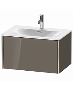 Duravit XViu vanity unit XV40330B189 71 x 39.7 x 48 cm, flannel gray high gloss, 2000 pull-out, matt champagne