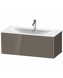 Duravit XViu vanity unit XV40350B189 101 x 39.7 x 48 cm, flannel gray high gloss, 2000 pull-out, matt champagne