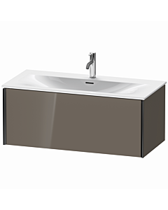 Duravit XViu Waschtisch-Unterschrank XV40350B289 101 x 39,7 x 48 cm, flannel grey hochglanz, 1 Auszug, schwarz matt