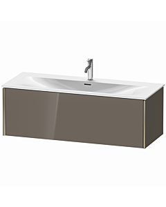 Duravit XViu vanity unit XV40360B189 121 x 39.7 x 48 cm, flannel gray high gloss, 2000 pull-out, matt champagne