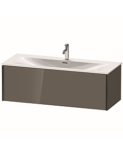 Duravit XViu Waschtisch-Unterschrank XV40360B289 121 x 39,7 x 48 cm, flannel grey hochglanz, 1 Auszug, schwarz matt
