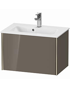 Duravit Meuble sous-vasque XViu XV40780B189 61 x 40 x 39 cm, gris flanelle brillant, 2000 , suspendu, champagne mat
