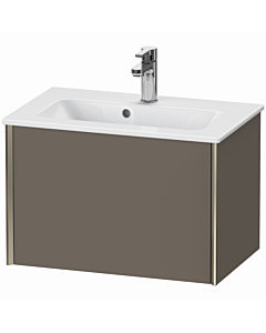 Duravit XViu vanity unit XV40780B190 61 x 40 x 39 cm, flannel gray silk matt, 2000 pull-out, wall-hung, champagne matt