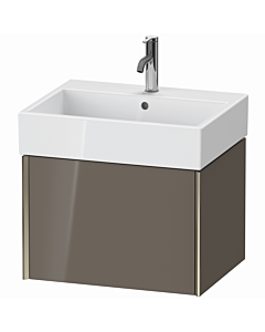 Duravit XViu vanity unit XV42340B189 58.4 x 39.7 x 45.4 cm, flannel gray high gloss, 2000 pull-out, matt champagne