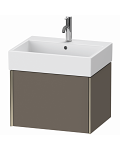 Duravit XViu Waschtisch-Unterschrank XV42340B190 58,4 x 39,7 x 45,4 cm, flannel grey seidenmatt, 1 Auszug, champagner matt