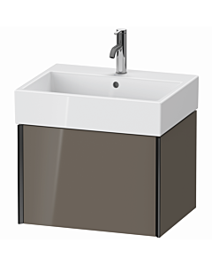 Duravit XViu Waschtisch-Unterschrank XV42340B289 58,4 x 39,7 x 45,4 cm, flannel grey hochglanz, 1 Auszug, schwarz matt