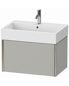 Duravit XViu vanity unit XV42350B107 68.4 x 39.7 x 45.4 cm, concrete gray matt, 2000 pull-out, champagne matt