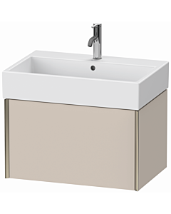 Duravit XViu vanity unit XV42350B191 68.4 x 39.7 x 45.4 cm, matt taupe, 2000 pull-out, matt champagne