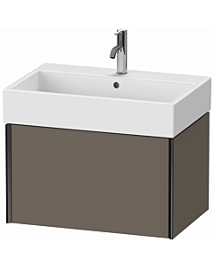 Duravit XViu vanity unit XV42350B290 68.4 x 39.7 x 45.4 cm, flannel gray silk matt, 2000 pull-out, black matt