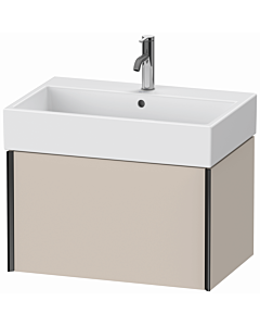 Duravit XViu vanity unit XV42350B291 68.4 x 39.7 x 45.4 cm, matt taupe, 2000 pull-out, matt black