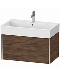 Duravit XViu Waschtisch-Unterschrank XV42360B121 78,4 x 39,7 x 45,4 cm, nussbaum dunkel, 1 Auszug, champagner matt