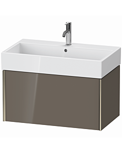 Duravit XViu Waschtisch-Unterschrank XV42360B189 78,4 x 39,7 x 45,4 cm, flannel grey hochglanz, 1 Auszug, champagner matt