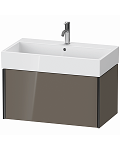 Duravit XViu vanity unit XV42360B289 78.4 x 39.7 x 45.4 cm, flannel gray high gloss, 2000 pull-out, black matt