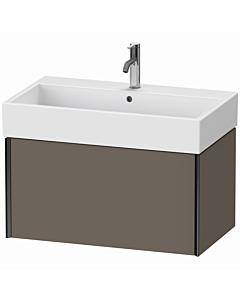 Duravit XViu vanity unit XV42360B290 78.4 x 39.7 x 45.4 cm, flannel gray silk matt, 2000 pull-out, black matt