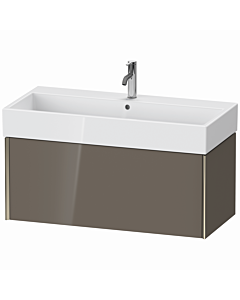 Duravit Meuble sous-vasque XViu XV42370B189 98,4 x 39,7 x 45,4 cm, gris flanelle brillant, 2000 , champagne mat