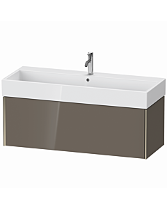 Duravit XViu Waschtisch-Unterschrank XV42380B189 118,4 x 39,7 x 45,4 cm, flannel grey hochglanz, 1 Auszug, champagner matt