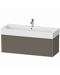 Duravit XViu vanity unit XV42380B190 118.4 x 39.7 x 45.4 cm, flannel gray silk matt, 2000 pull-out, champagne matt
