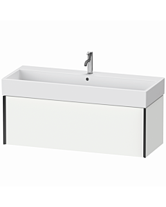 Duravit XViu Waschtisch-Unterschrank XV42380B218 118,4 x 39,7 x 45,4 cm, weiß matt, 1 Auszug, schwarz matt